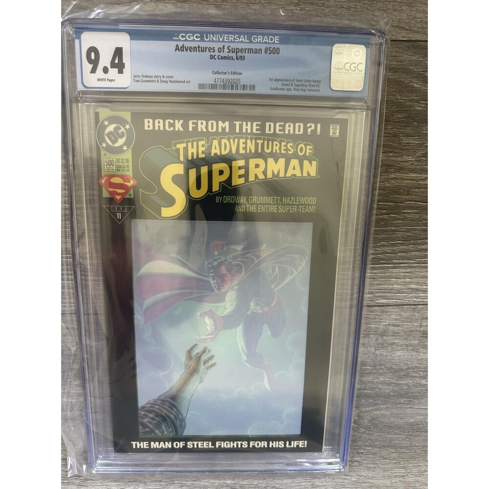 DC Adventures Of Superman #500 Single Issue Comic CGC 9.4 White Pages 1993